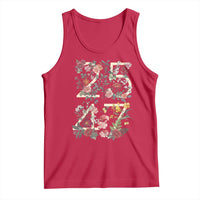 2547 Wildflower Floral Graphic Tank Top Subtle Coded 25th Amendment Political Satire Aesthetic