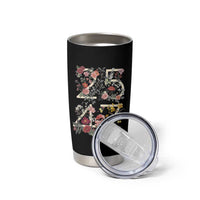 2547 Wildflower Floral Graphic Tumbler Cup Subtle Coded 25th Amendment Political Satire Aesthetic