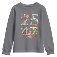 2547 Wildflower Floral Graphic Youth Sweatshirt Subtle Coded 25th Amendment Political Satire Aesthetic