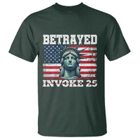 Betrayed Invoke 25 Statue of Liberty Crying T Shirt 25th Amendment Distressed Flag Political Satire Graphic