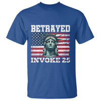 Betrayed Invoke 25 Statue of Liberty Crying T Shirt 25th Amendment Distressed Flag Political Satire Graphic