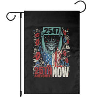 25th Amendment Now 2547 Garden Flag Statue of Liberty Floral Political Statement Graphic