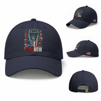 25th Amendment Now 2547 Baseball Cap Statue of Liberty Floral Political Statement Graphic