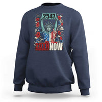 25th Amendment Now 2547 Sweatshirt Statue of Liberty Floral Political Statement Graphic