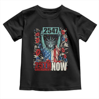 25th Amendment Now 2547 Toddler T Shirt Statue of Liberty Floral Political Statement Graphic