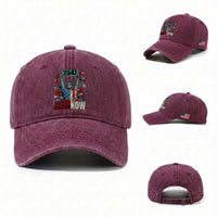 25th Amendment Now 2547 Washed Cotton Baseball Cap Statue of Liberty Floral Political Statement Graphic