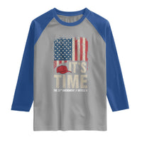 It's Time The 25th Amendment Raglan Shirt Article II Red Hat Distressed American Flag Graphic
