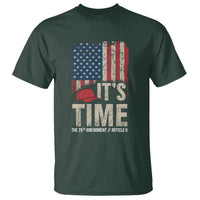 It's Time The 25th Amendment T Shirt Article II Red Hat Distressed American Flag Graphic