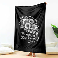 No Faux King Way 25 47 Throw Blanket Floral Bouquet Resist Authoritarian 25th Amendment