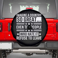Patriotic American Pride Typography Graphic Spare Tire Cover Imagine A Country So Great Sarcasm