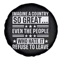 Patriotic American Pride Typography Graphic Spare Tire Cover Imagine A Country So Great Sarcasm