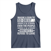 Patriotic American Pride Typography Graphic Tank Top Imagine A Country So Great Sarcasm