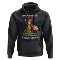 Proud American Humor Patriotic Frog On Bicycle Graphic Hoodie Imagine A Country So Great Pride