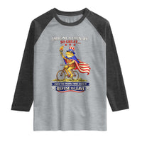 Proud American Humor Patriotic Frog On Bicycle Graphic Raglan Shirt Imagine A Country So Great Pride