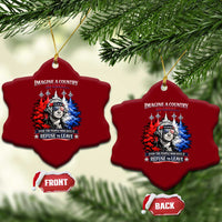 Patriotic George Washington Sunglasses and Fighter Jets Ceramic Ornament Imagine A Country So Great Pride