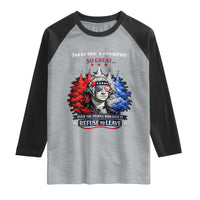 Patriotic George Washington Sunglasses and Fighter Jets Raglan Shirt Imagine A Country So Great Pride