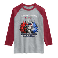 Patriotic George Washington Sunglasses and Fighter Jets Raglan Shirt Imagine A Country So Great Pride