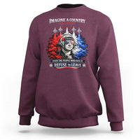 Patriotic George Washington Sunglasses and Fighter Jets Sweatshirt Imagine A Country So Great Pride