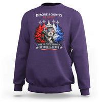 Patriotic George Washington Sunglasses and Fighter Jets Sweatshirt Imagine A Country So Great Pride