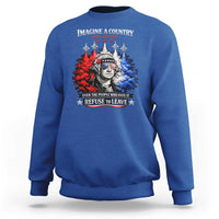 Patriotic George Washington Sunglasses and Fighter Jets Sweatshirt Imagine A Country So Great Pride