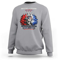 Patriotic George Washington Sunglasses and Fighter Jets Sweatshirt Imagine A Country So Great Pride