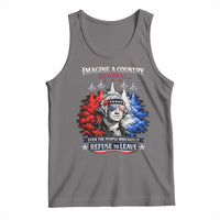 Patriotic George Washington Sunglasses and Fighter Jets Tank Top Imagine A Country So Great Pride