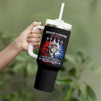 Patriotic George Washington Sunglasses and Fighter Jets Tumbler With Handle Imagine A Country So Great Pride