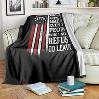 Vintage 1776 Betsy Ross Flag Imagine A Country So Great Throw Blanket Retro Patriotic American Heritage