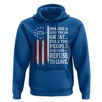 Vintage 1776 Betsy Ross Flag Imagine A Country So Great Hoodie Retro Patriotic American Heritage