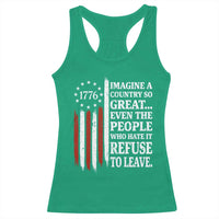 Vintage 1776 Betsy Ross Flag Imagine A Country So Great Racerback Tank Top Retro Patriotic American Heritage