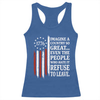 Vintage 1776 Betsy Ross Flag Imagine A Country So Great Racerback Tank Top Retro Patriotic American Heritage