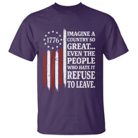 Vintage 1776 Betsy Ross Flag Imagine A Country So Great T Shirt Retro Patriotic American Heritage