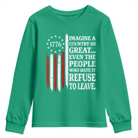 Vintage 1776 Betsy Ross Flag Imagine A Country So Great Youth Sweatshirt Retro Patriotic American Heritage