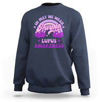 Lupus Awareness Sweatshirt In May We Wear Purple Lupus Awareness Purple Ribbon Awareness - Wonder Print Shop