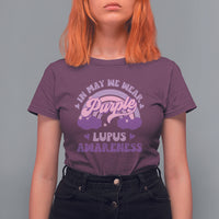 Lupus Awareness T Shirt For Women In May We Wear Purple Lupus Awareness Purple Ribbon Awareness - Wonder Print Shop