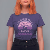 Lupus Awareness T Shirt For Women In May We Wear Purple Lupus Awareness Purple Ribbon Awareness - Wonder Print Shop