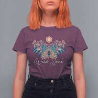 Vintage Celestial Nature Inspired Moth Wild Soul Free Spirit Occult Night Butterfly Boho Moth T-Shirt for Women, Spiritual T Shirt For Women - Wonder Print Shop