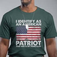 American Patriot T Shirt I Identify As An American Patriot This Is My Pride Flag - Wonder Print Shop