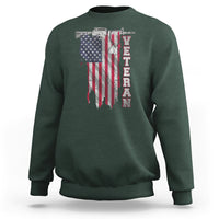 American Veteran Sweatshirt US Flag With Rifle And Dog Tags - Wonder Print Shop