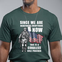 American Patriot T Shirt This Is A Cordless Hole Puncher US Flag Rifle - Wonder Print Shop