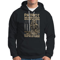 Veteran Hoodie We Fought Because We Love What We Left Behind American Flag Soldier - Wonder Print Shop
