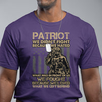 Veteran T Shirt We Fought Because We Love What We Left Behind American Flag Soldier - Wonder Print Shop