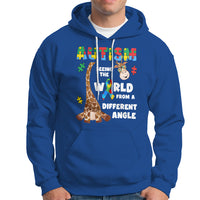 Autism Giraffe Hoodie Seeing The World From A Different Angle Puzzle Pieces - Wonder Print Shop