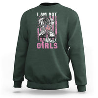 Female Veteran Sweatshirt I Am Not Most Girls American Flag Combat Boots And Dog Tags - Wonder Print Shop