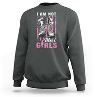 Female Veteran Sweatshirt I Am Not Most Girls American Flag Combat Boots And Dog Tags - Wonder Print Shop