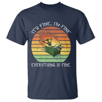 Dumpster Fire Skeleton T Shirt It's Fine I'm Fine Everything Is Fine - Wonder Print Shop
