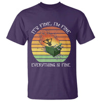 Dumpster Fire Skeleton T Shirt It's Fine I'm Fine Everything Is Fine - Wonder Print Shop