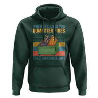 Funny Dumpster Fire Raccoon Hoodie When Life Gives You Dumpster Fires Roast Marshmallows Retro Vintage - Wonder Print Shop