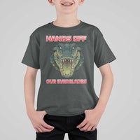 Hands Off Our Everglades T Shirt For Kid Fierce Alligator Protest - Wonder Print Shop