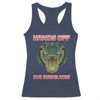 Hands Off Our Everglades Racerback Tank Top Fierce Alligator Protest - Wonder Print Shop